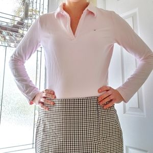 Tommy Hilfiger Long Sleeve Pink Polo